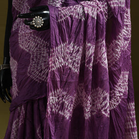 Kutch tie-dye pure cotton shibori saree 24 - handcrafted