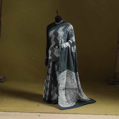 Kutch tie-dye pure cotton shibori saree 26 - handcrafted