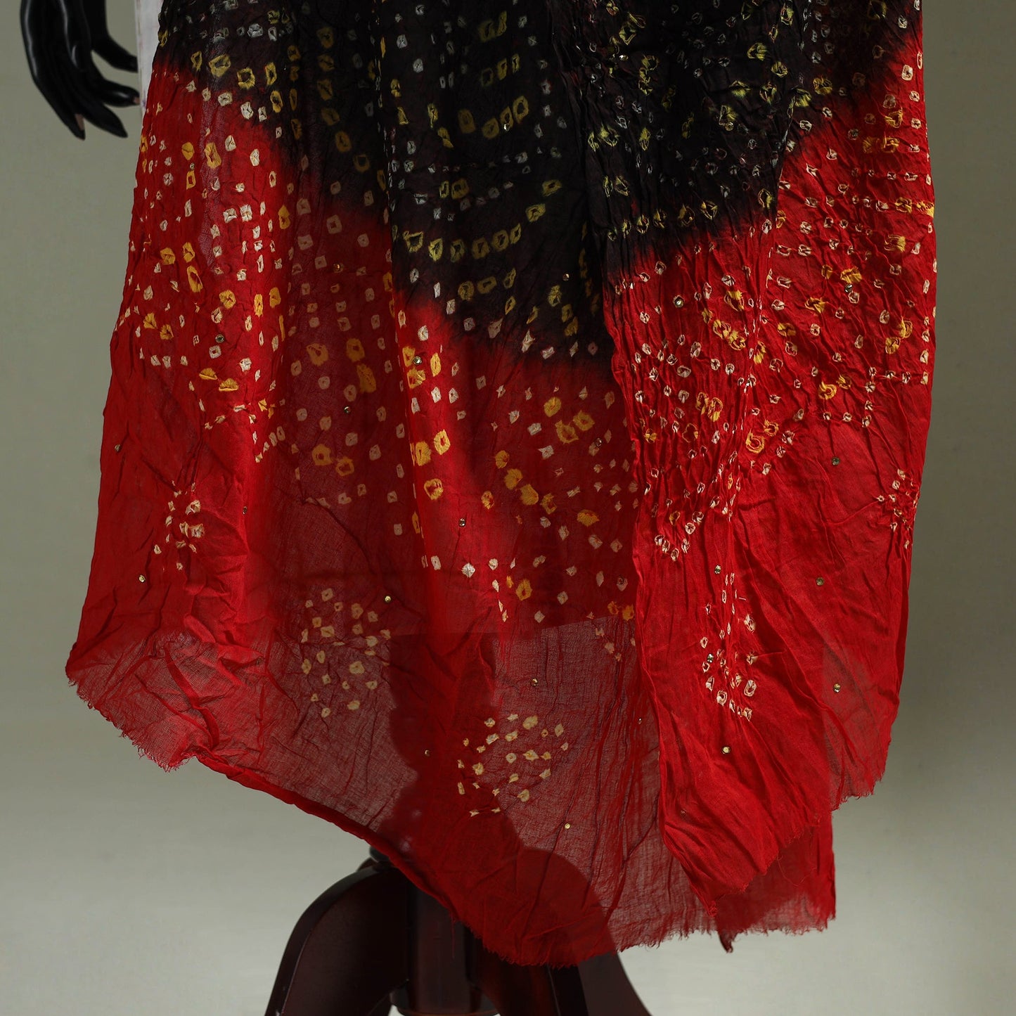 Kutch tie-dye pure mul cotton bandhani dupatta 01