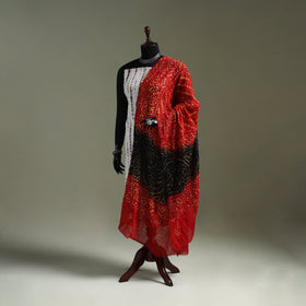 Kutch tie-dye pure mul cotton bandhani dupatta 01