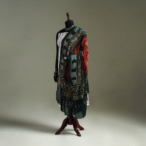 Kutch tie-dye pure mul cotton bandhani dupatta 03