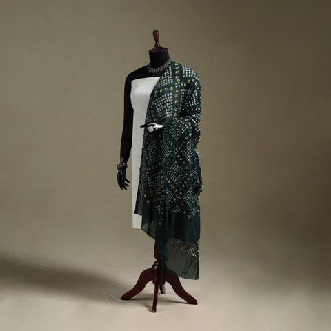 Kutch tie-dye mul cotton bandhani dupatta 04 - handcrafted