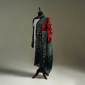 Kutch tie-dye pure mul cotton bandhani dupatta 04