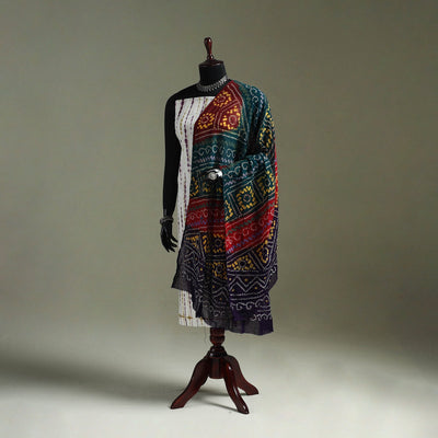 Kutch tie-dye pure mul cotton bandhani dupatta 15