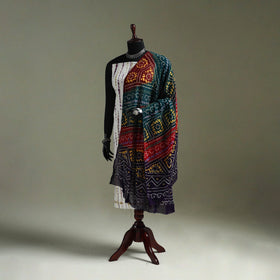 Kutch tie-dye pure mul cotton bandhani dupatta 15