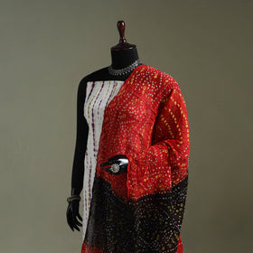 Kutch tie-dye pure mul cotton bandhani dupatta 18