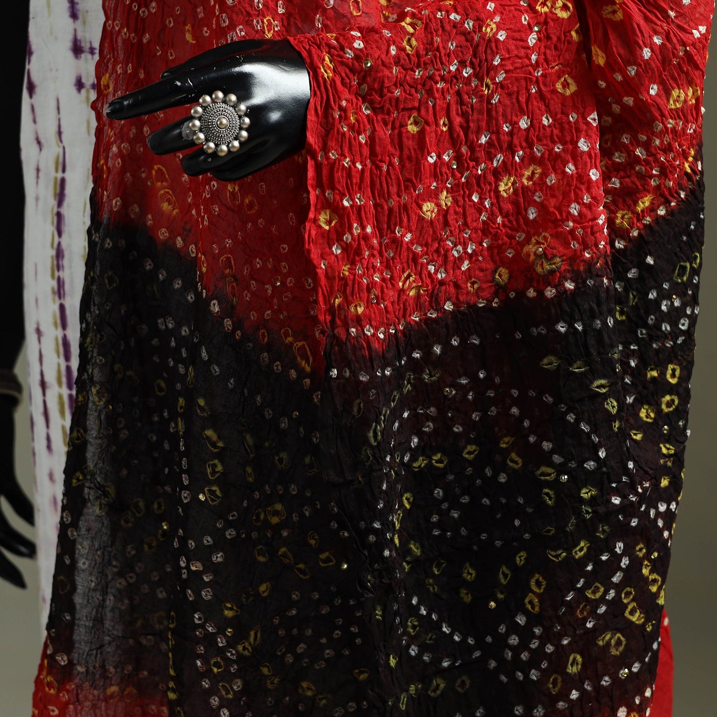 Kutch tie-dye pure mul cotton bandhani dupatta 18