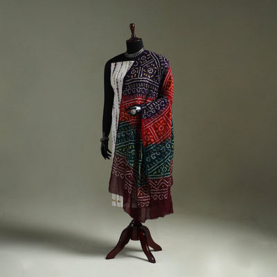 Kutch tie-dye pure mul cotton bandhani dupatta 19