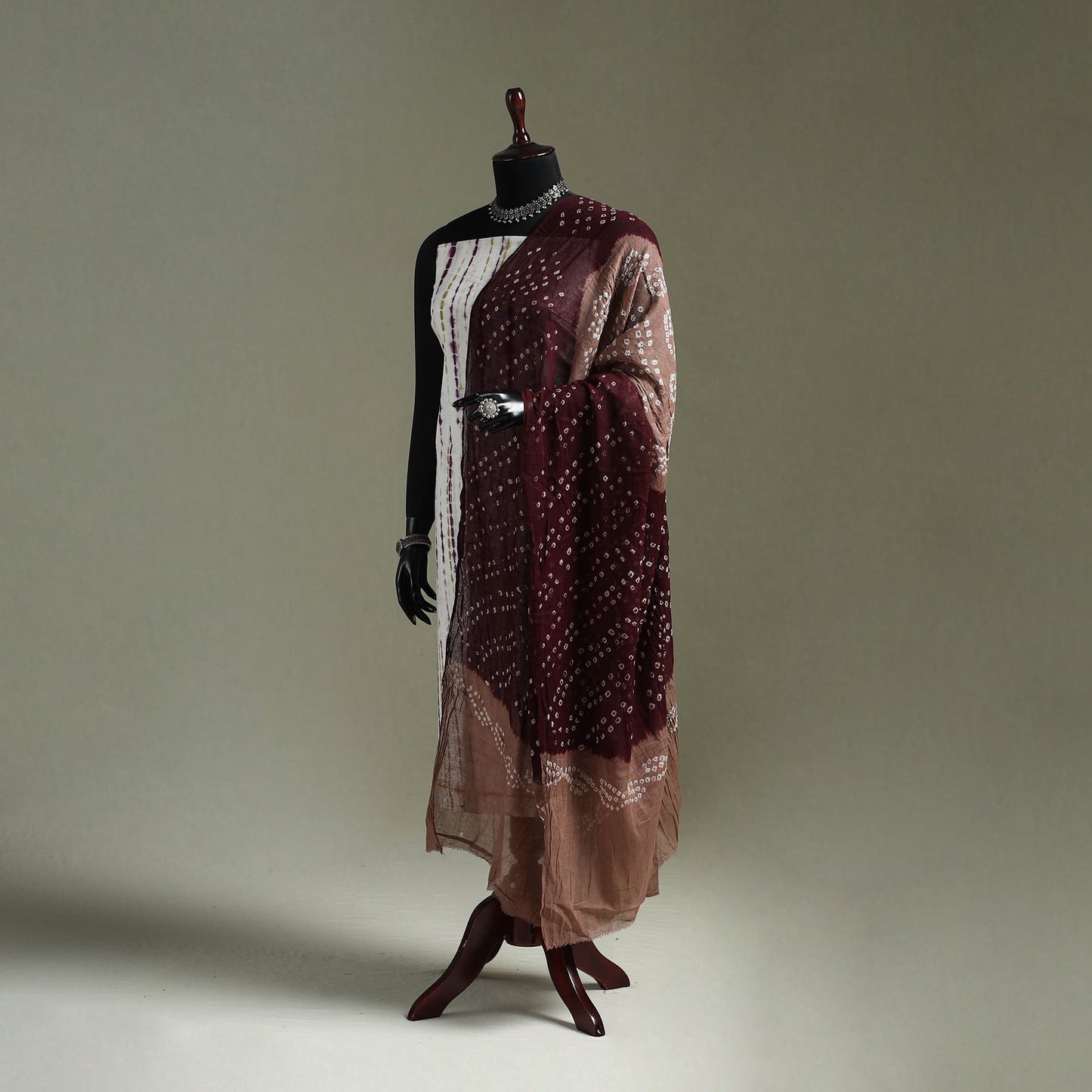 Kutch tie-dye pure mul cotton bandhani dupatta 24