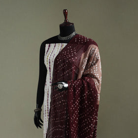 Kutch tie-dye pure mul cotton bandhani dupatta 24