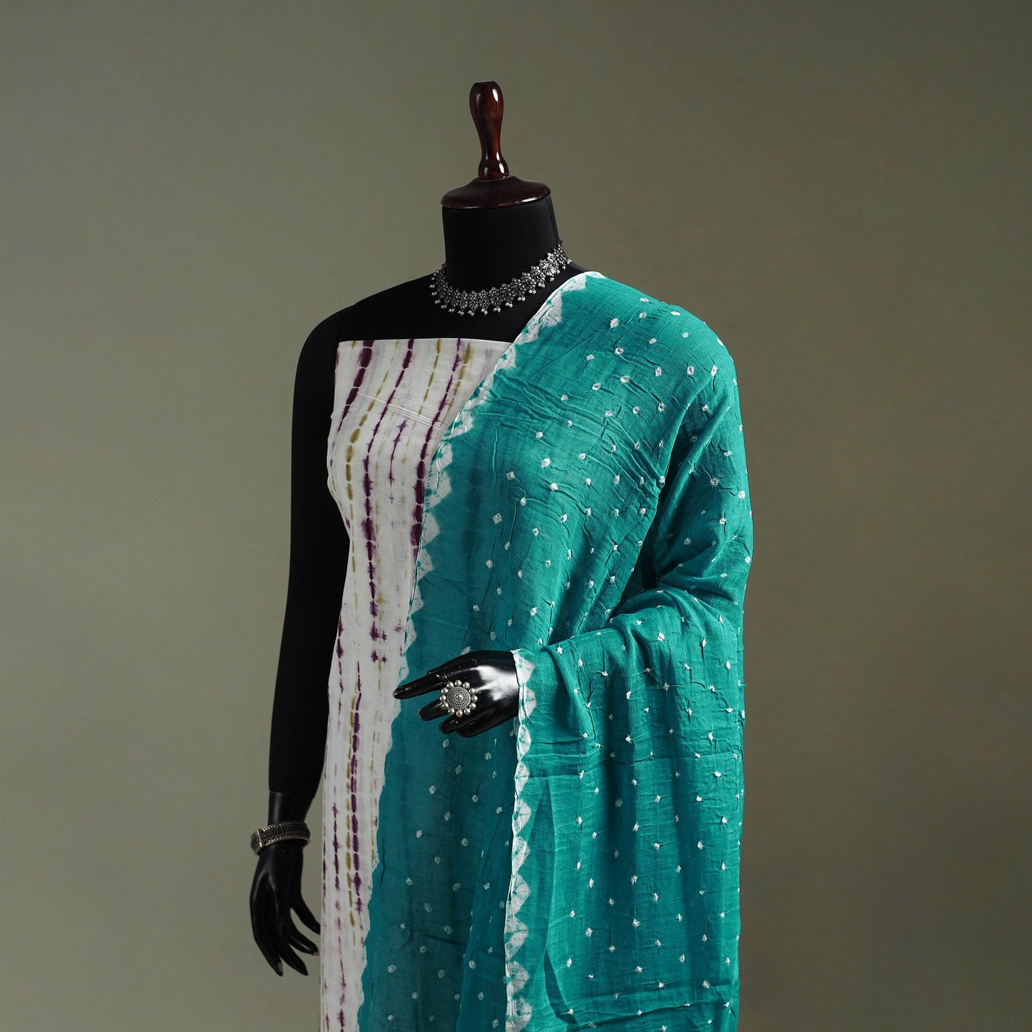 Kutch tie-dye pure mul cotton bandhani dupatta 25