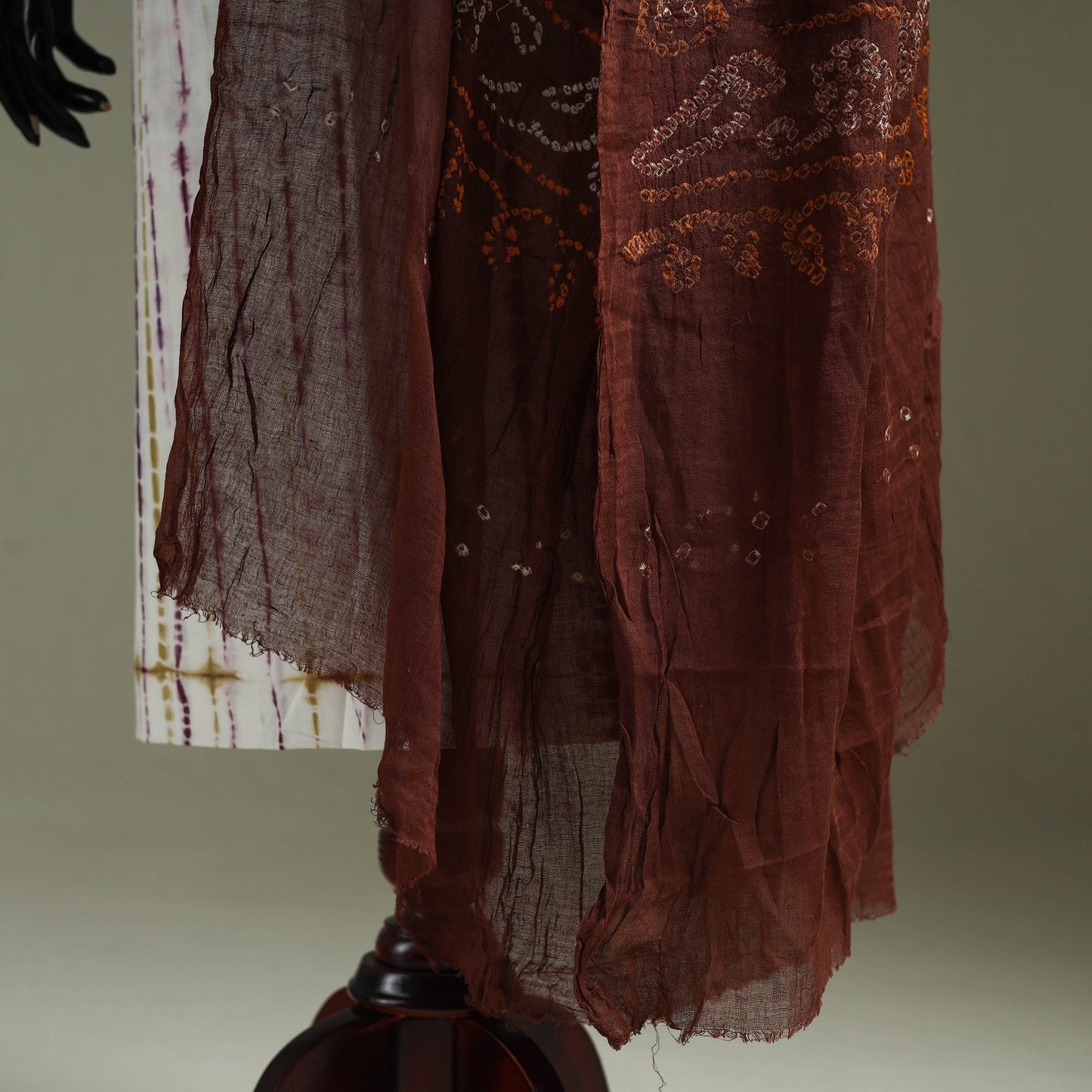 Kutch tie-dye pure mul cotton bandhani dupatta 35