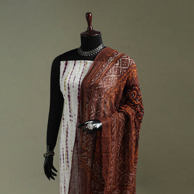 Kutch tie-dye pure mul cotton bandhani dupatta 35
