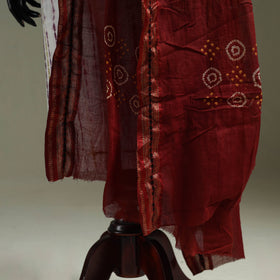 Kutch tie-dye pure mul cotton bandhani dupatta with border