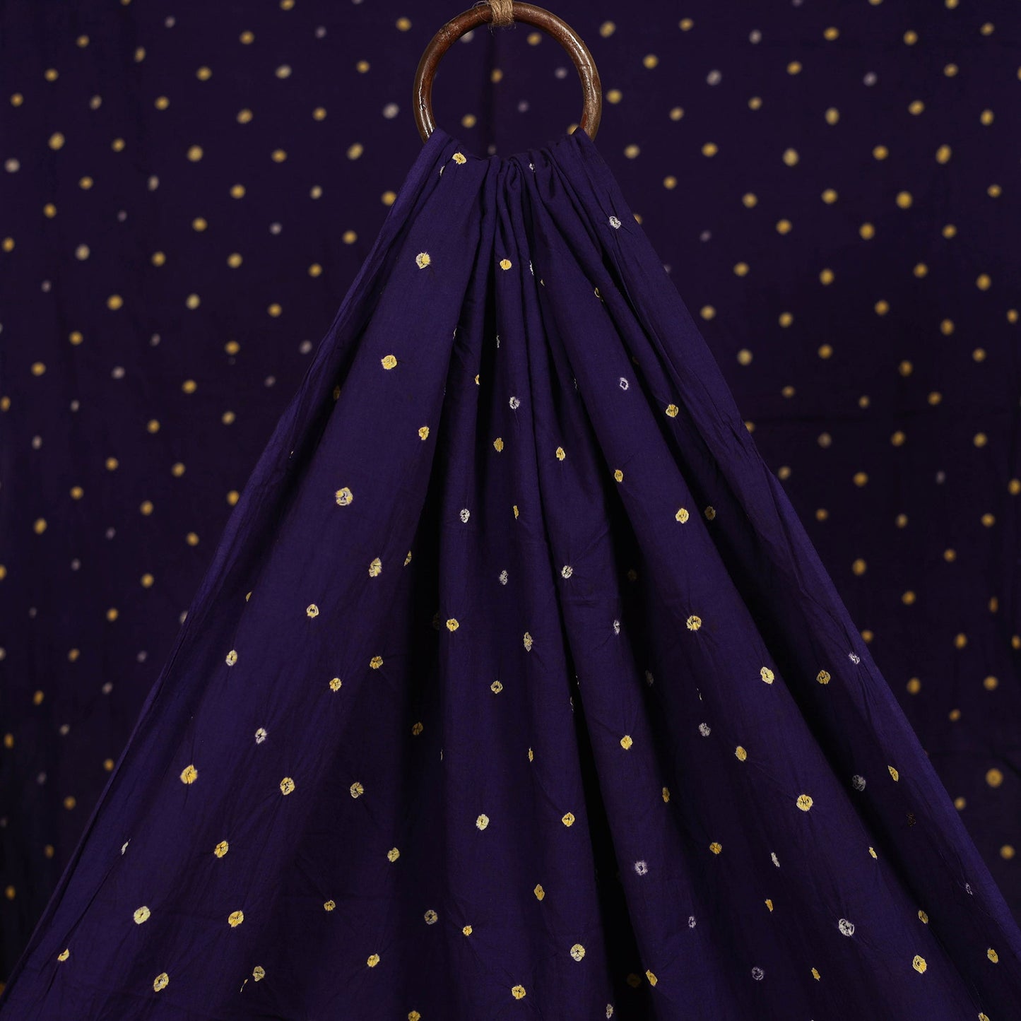 Kutch tie-dye pure mul cotton bandhani fabric 06