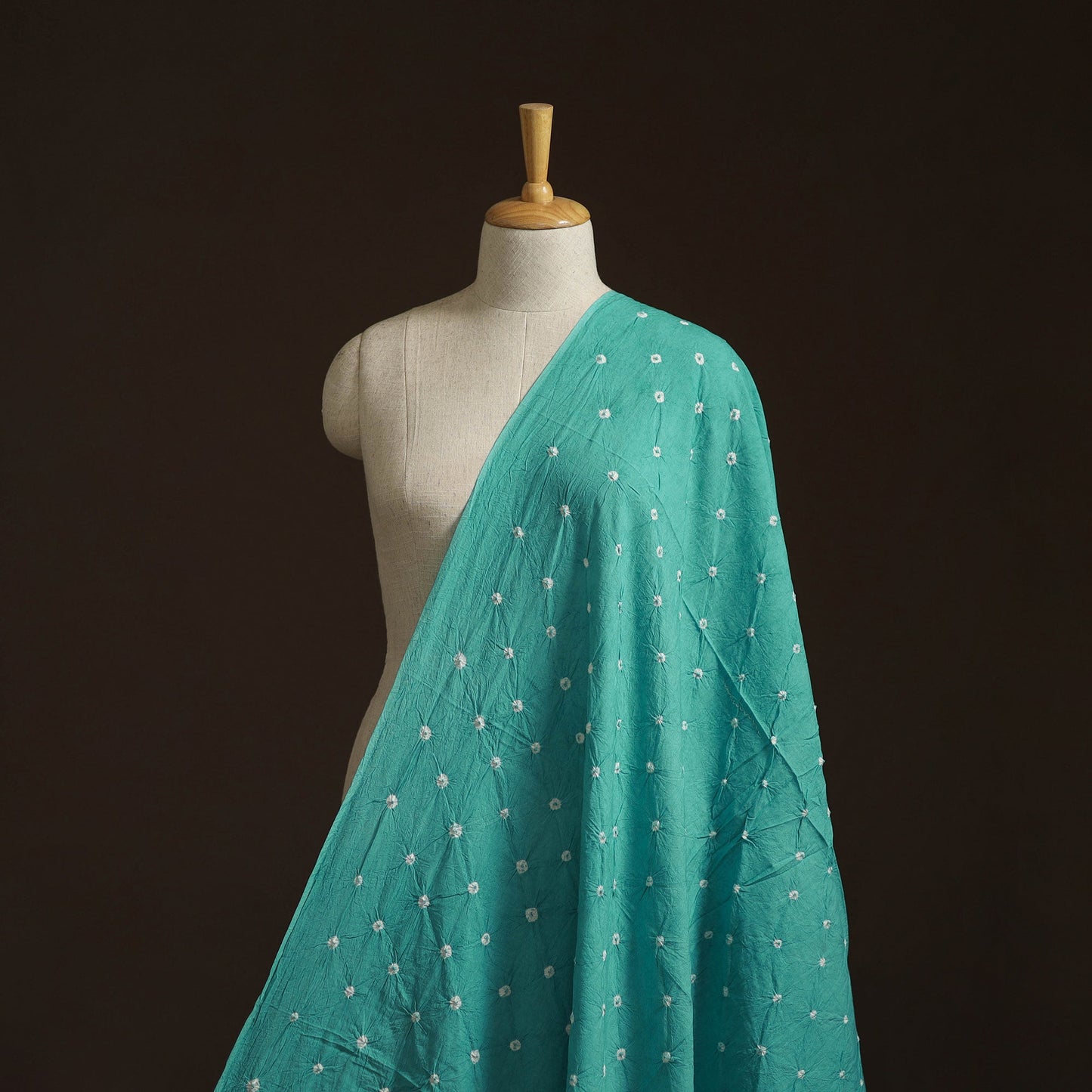 Kutch tie-dye pure mul cotton bandhani fabric 11