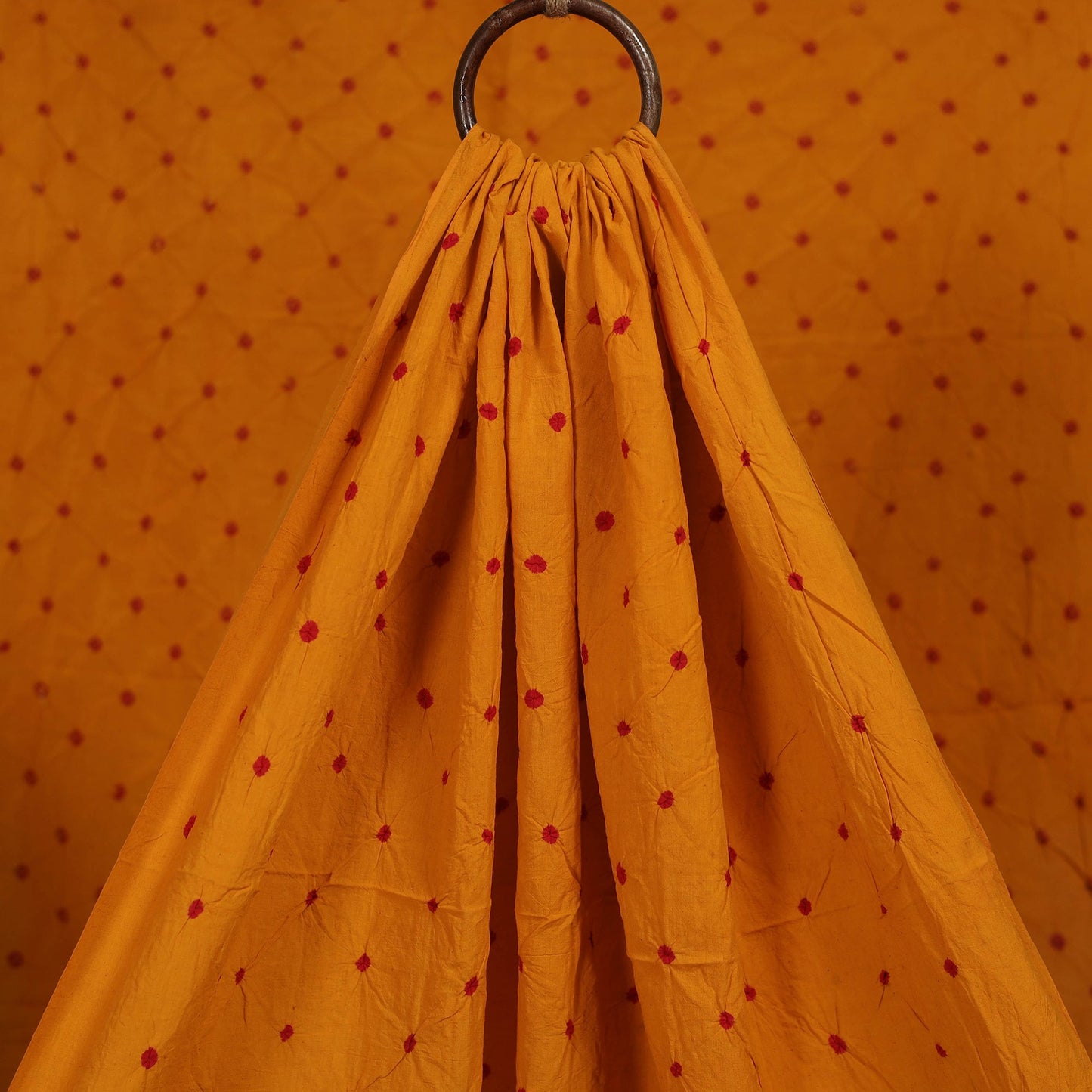 Kutch tie-dye pure mul cotton bandhani fabric 18
