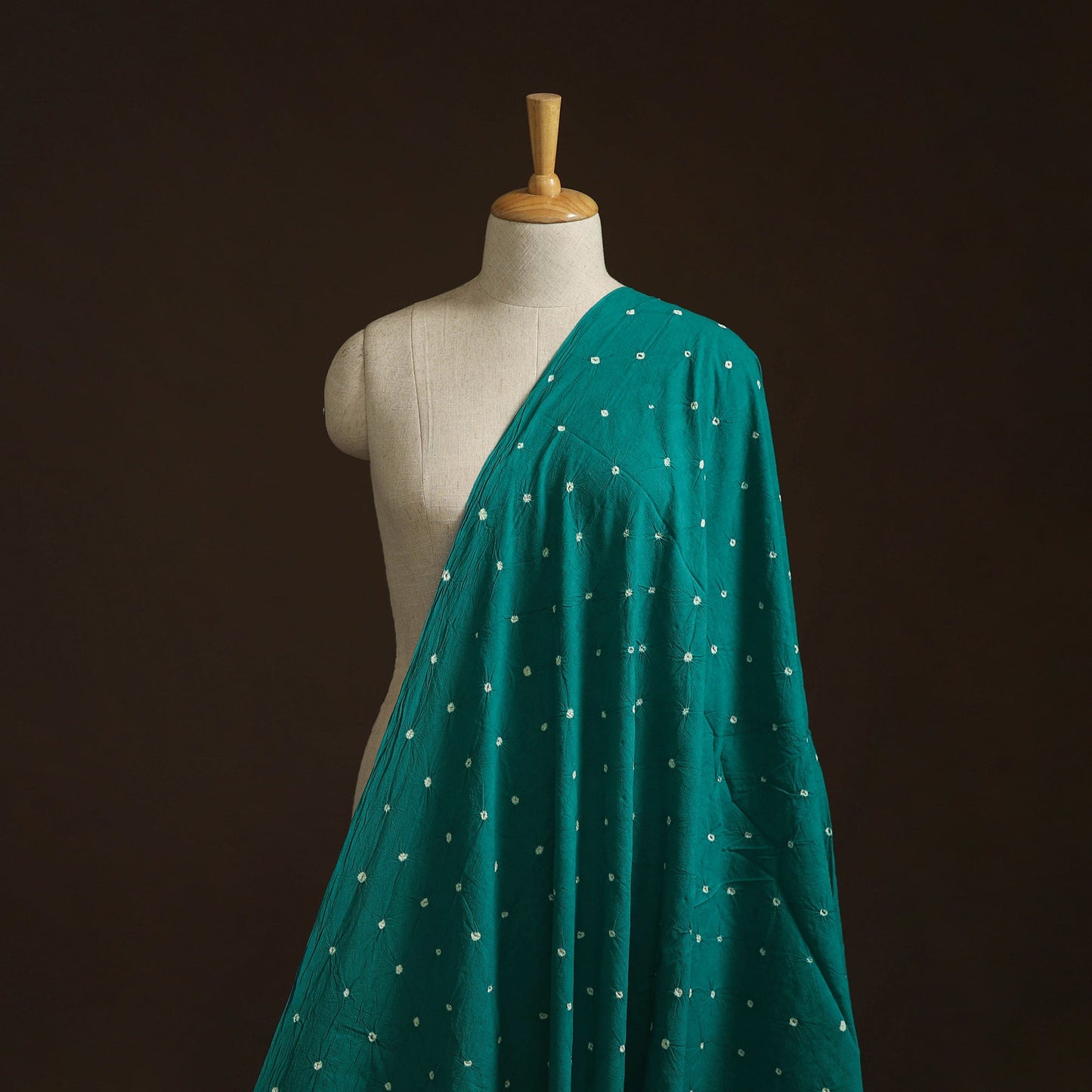 Kutch tie-dye pure mul cotton bandhani fabric 22