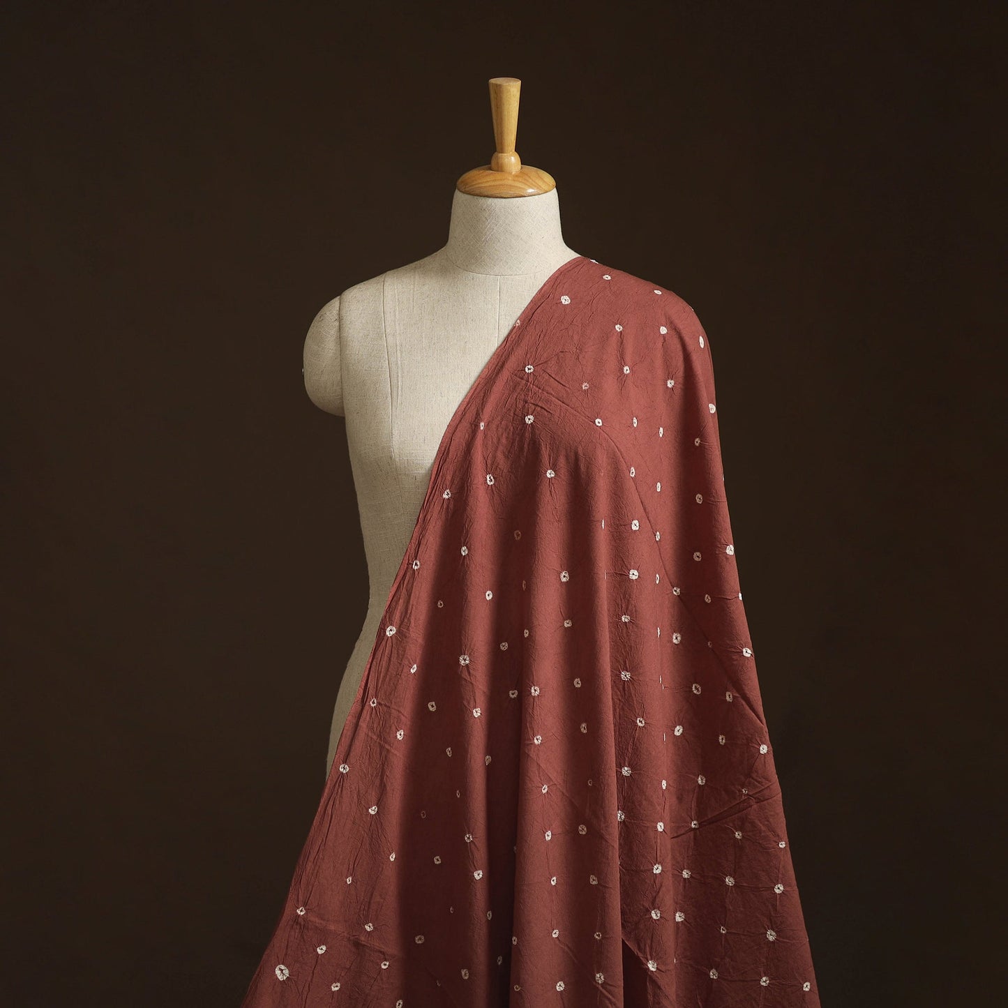 Kutch tie-dye pure mul cotton bandhani fabric 24