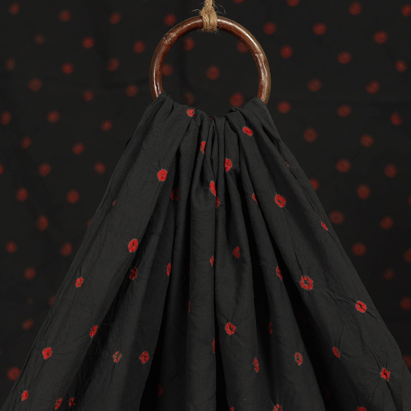 Kutch tie-dye pure mul cotton bandhani fabric 25