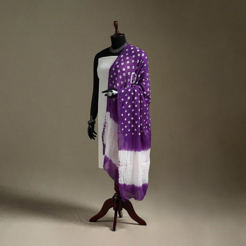Kutch tie-dye mul cotton shibori bandhani dupatta 39