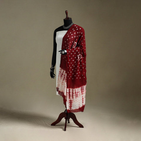 Kutch tie-dye mul cotton shibori bandhani dupatta 40