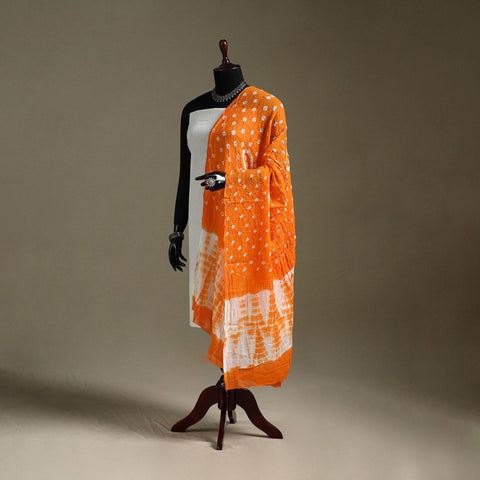 Kutch tie-dye mul cotton shibori bandhani dupatta 41