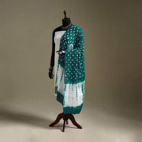 Kutch tie-dye mul cotton shibori bandhani dupatta 45