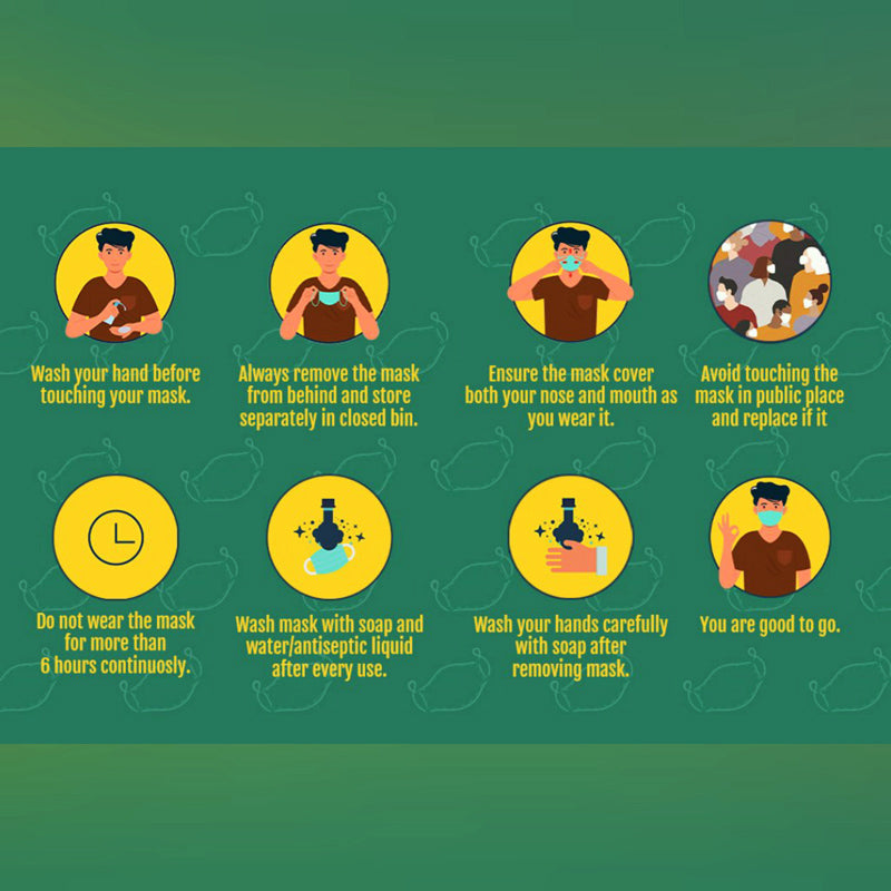  Kutchi Embroidery Patch Cotton 2 Layer Face Cover 