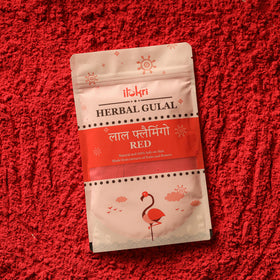 लाल फ्लैमिंगो Red Organic and Herbal Holi Gulal (100 gm)