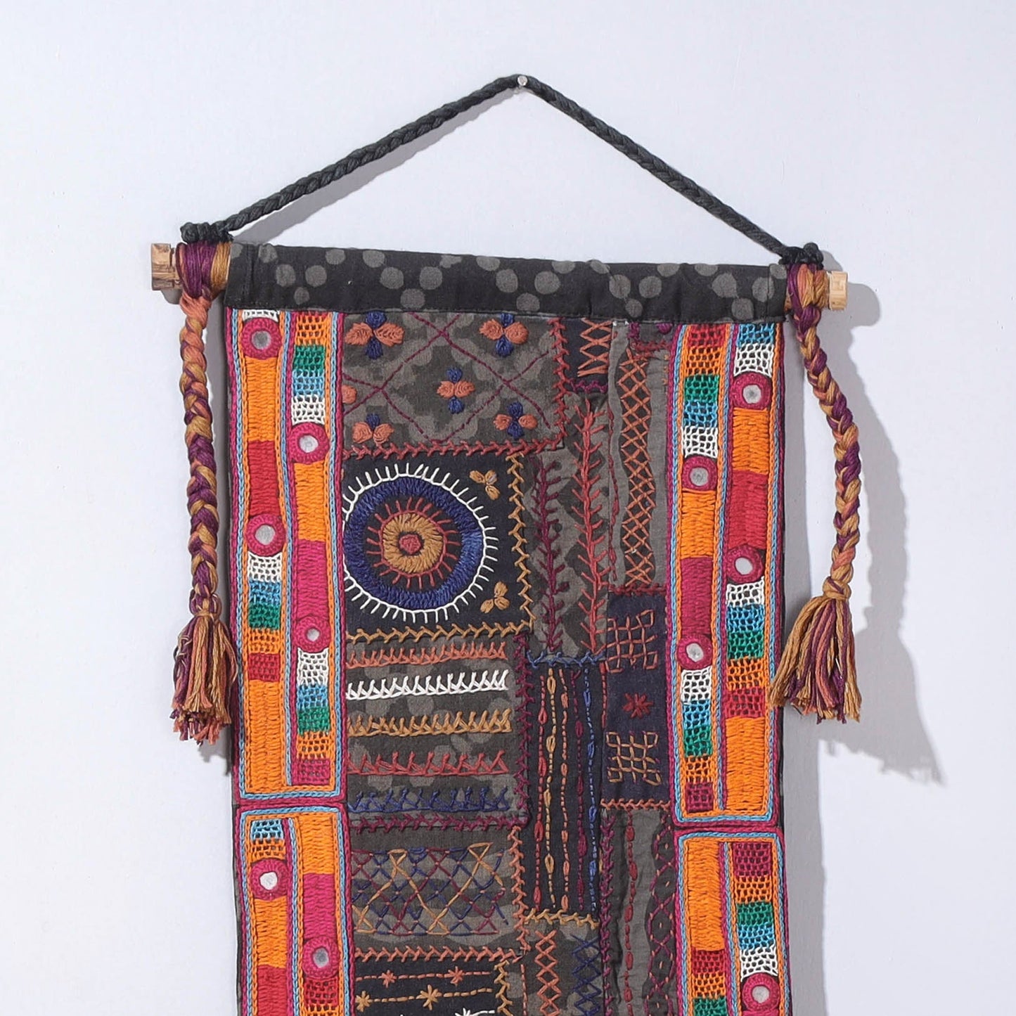  Lambani Tribal Embroidered Wall Hanging with Mirror Work 