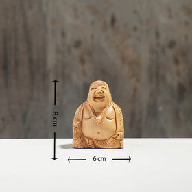 Laughing Buddha Wood Sculpture