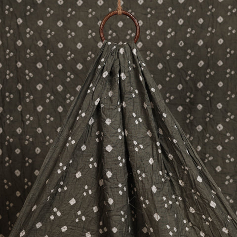 Lava grey kutch tie-dye mul cotton bandhani fabric 01