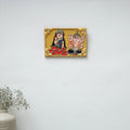 Laxmi & ganesha - handpainted clay art wall frame 09