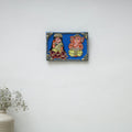 Laxmi & ganesha - handpainted clay art wall frame 17