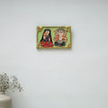 Laxmi & ganesha - handpainted clay art wall frame 18