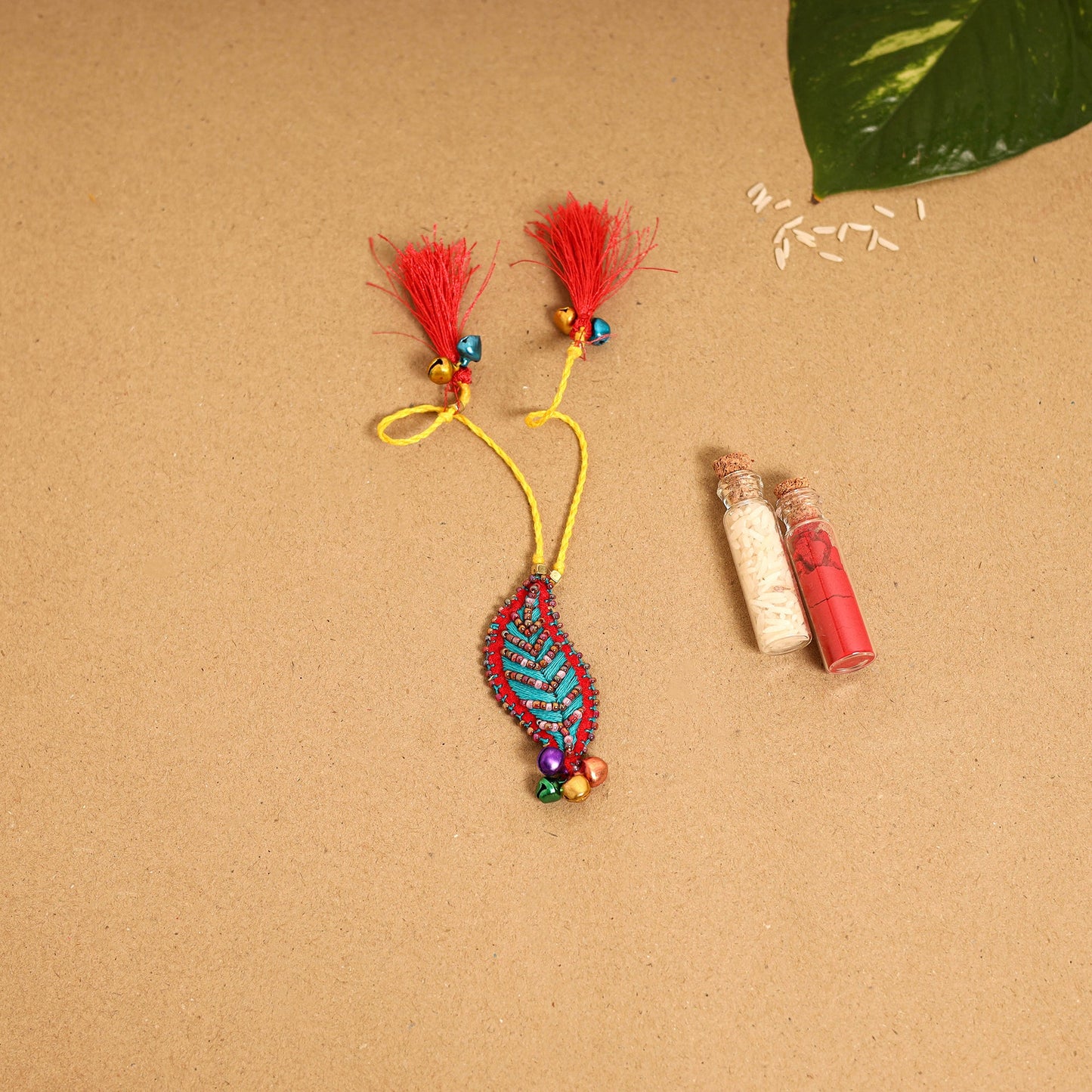  Leaf Ornament - Handmade Felt Lumba Rakhi