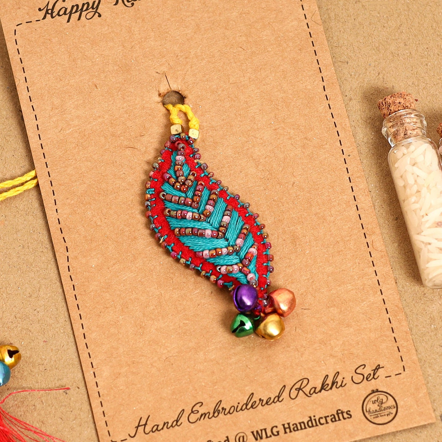  Leaf Ornament - Handmade Felt Lumba Rakhi