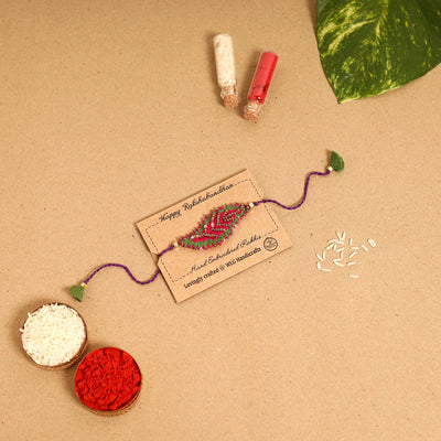  Leaf Ornament - Handmade Felt Rakhi 
