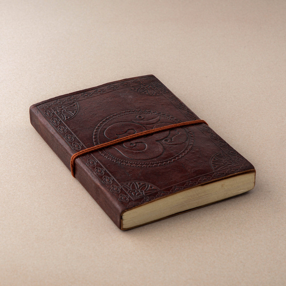  Leather Cover Handmade Paper Classic Notebook 