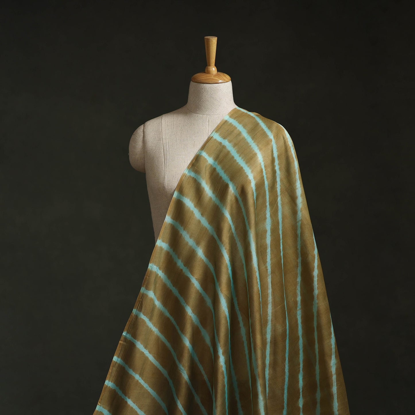 Leheriya tie-dye chanderi silk fabric 01 - handcrafted