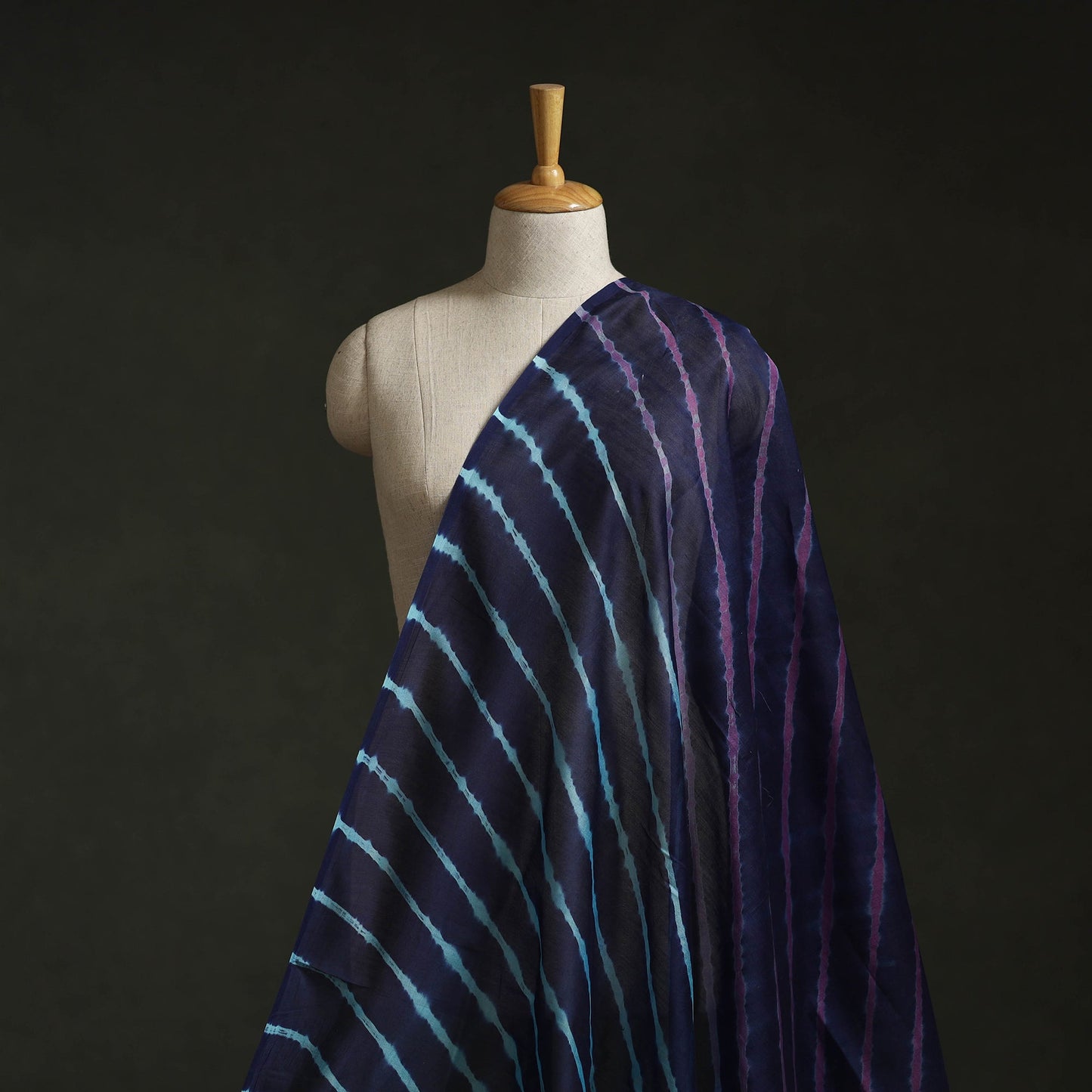 Leheriya tie-dye chanderi silk fabric 02 - handcrafted