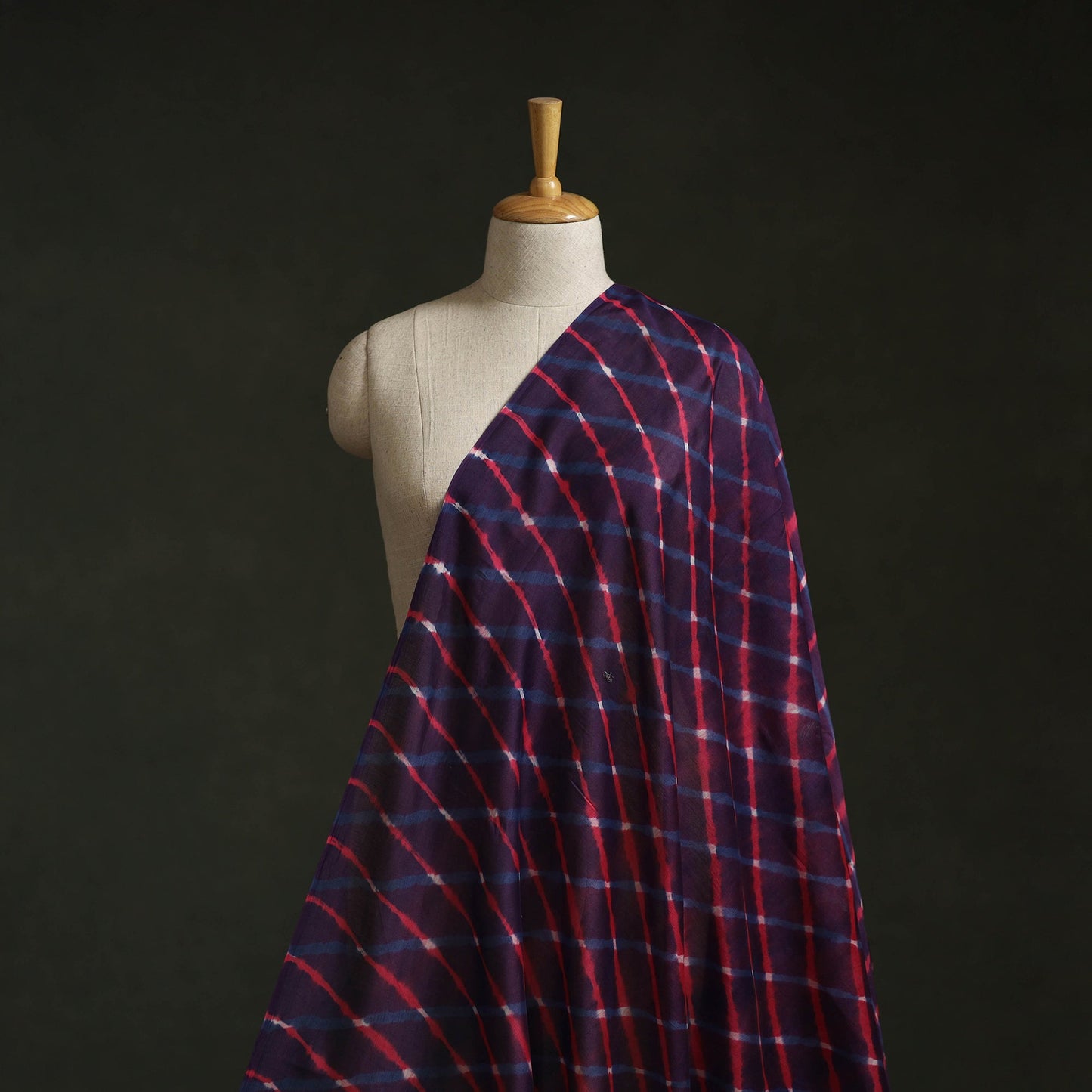 Leheriya tie-dye chanderi silk fabric 08 - handcrafted