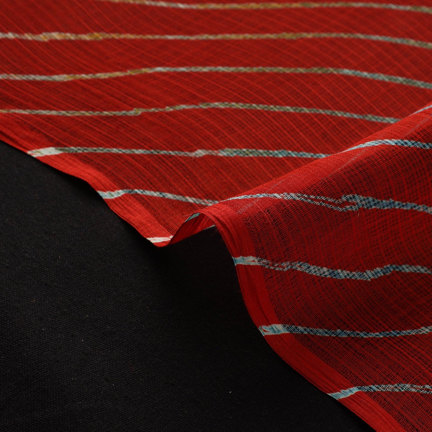 Leheriya tie-dye kota doria cotton fabric 15 - handcrafted