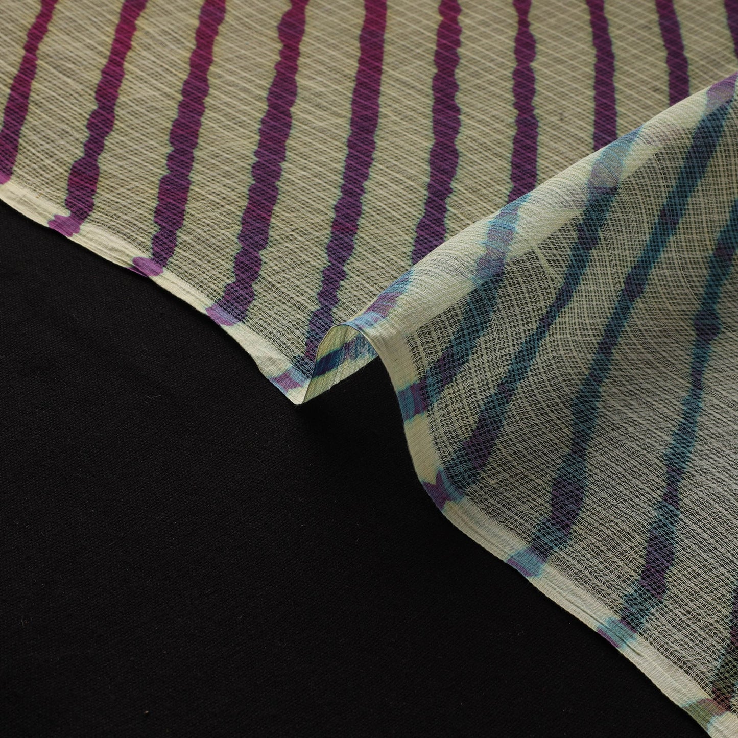 Leheriya tie-dye kota doria cotton fabric 26 - handcrafted