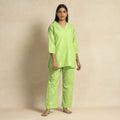 Buy Jacquard Cotton Top & Pyjama Night Suit Set Online at iTokri.com