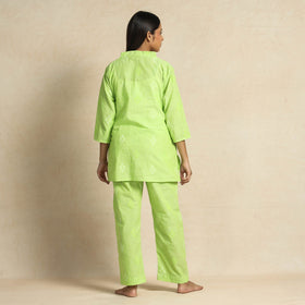Buy Jacquard Cotton Top & Pyjama Night Suit Set Online at iTokri.com