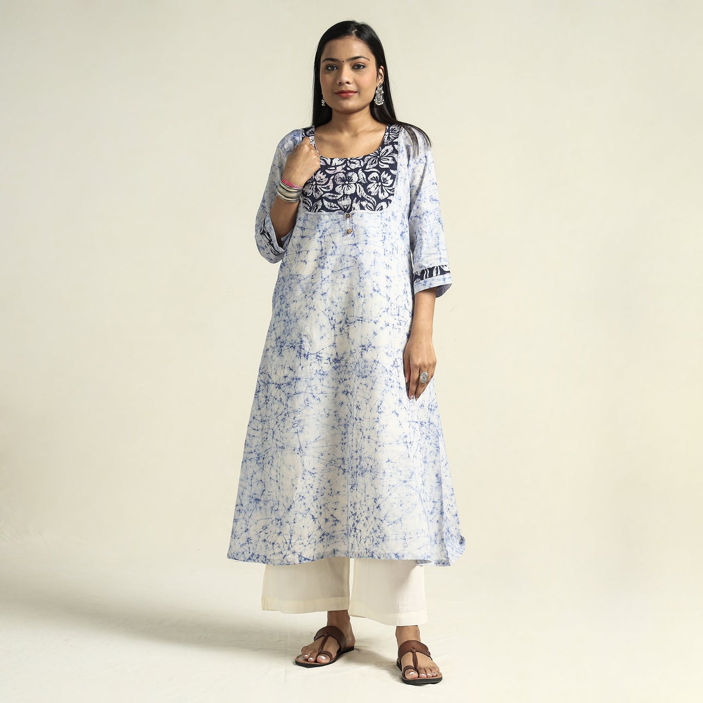  Kutch Batik Printed Cotton Straight Kurta for Women