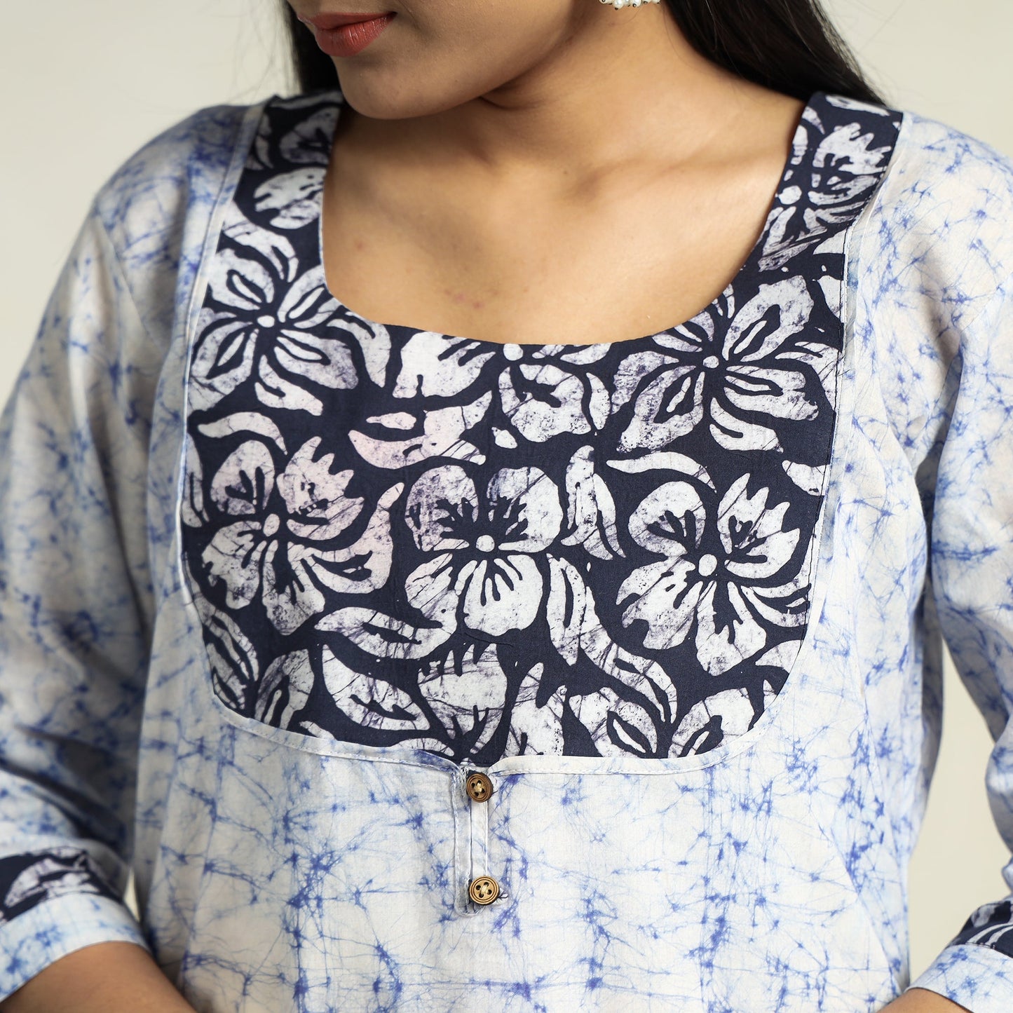  Kutch Batik Printed Cotton Straight Kurta for Women