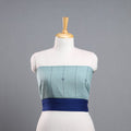 Light blue - organic kala cotton handloom blouse piece 20